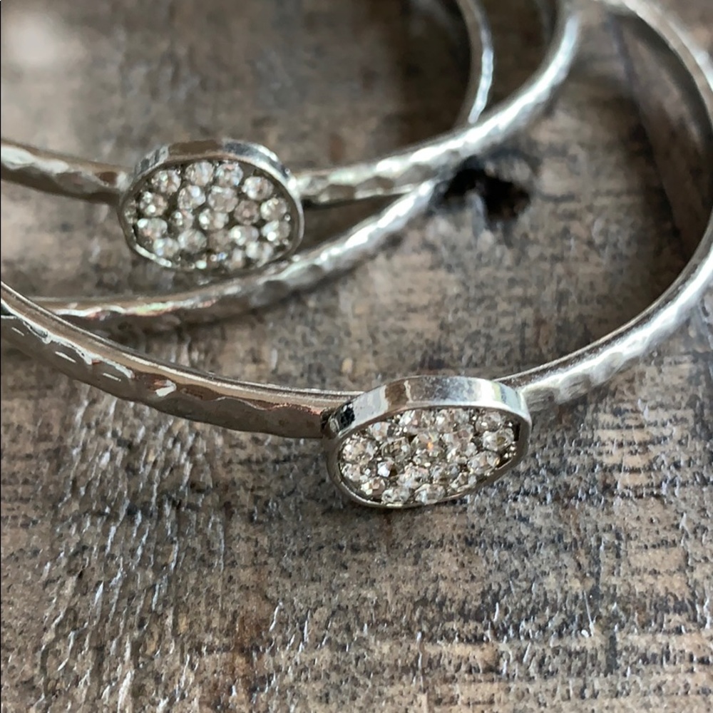 Three Layer Silver Moon Crystal Bracelets - image 3